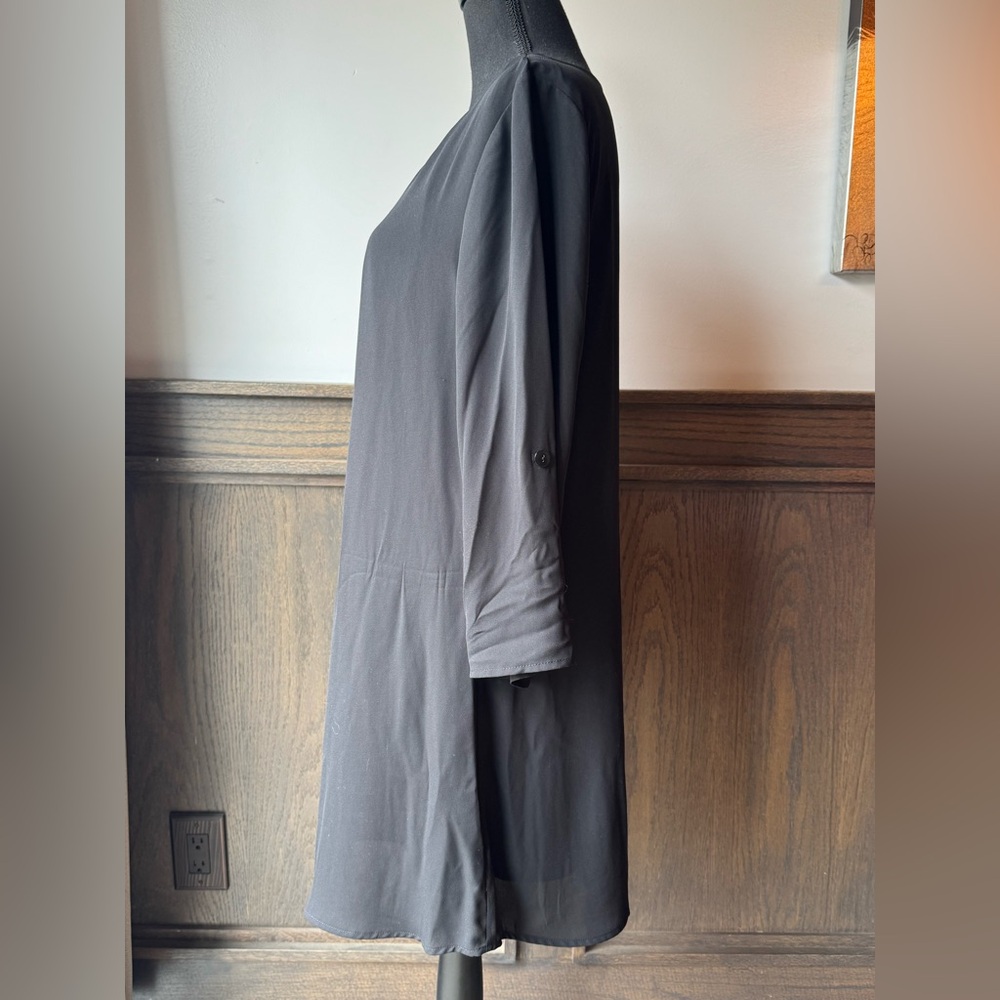 Decree Gray 3/4 Sleeve little black dress NWT size large - Picture 3 of 9